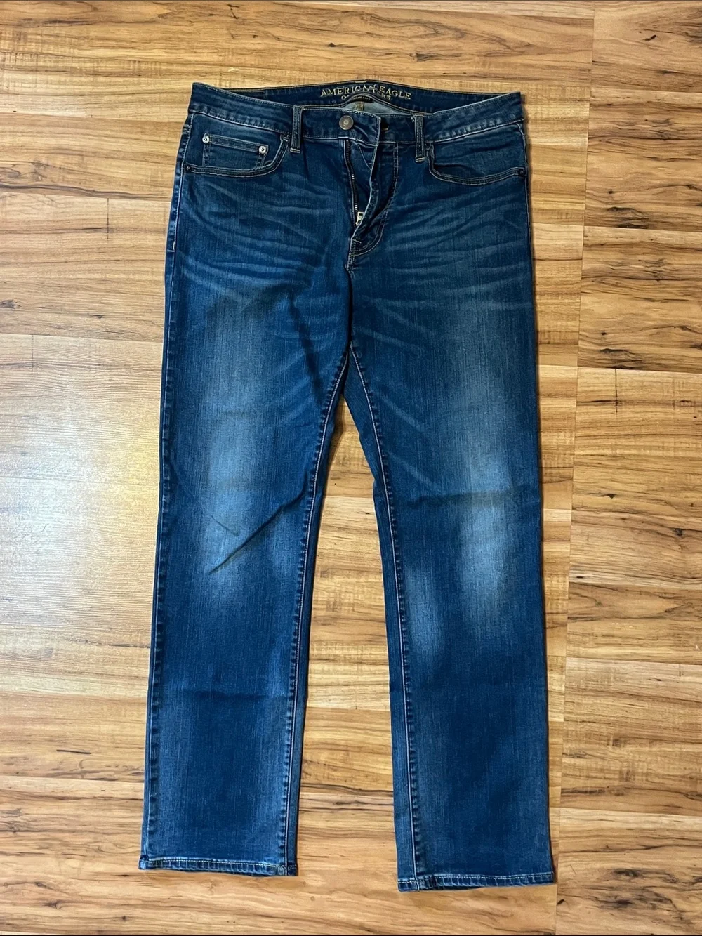 American Eagle Outfitters Men’s Blue Original Straight Jeans 33X32